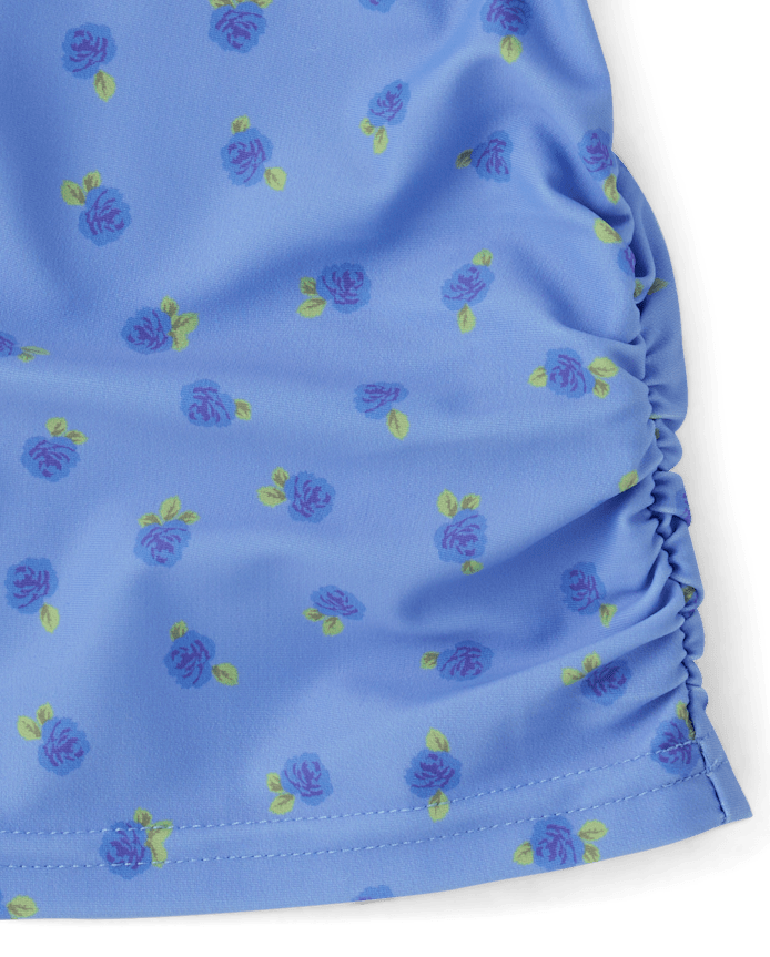 Girls Floral 4-Piece Swimsuit