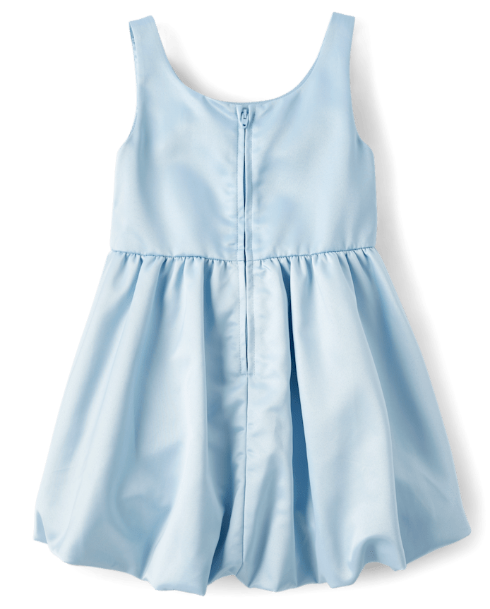 Girls Satin Bubble Dress