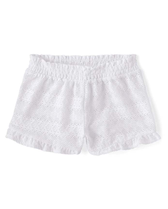 Girls Ruffle Lace Beach Shorts