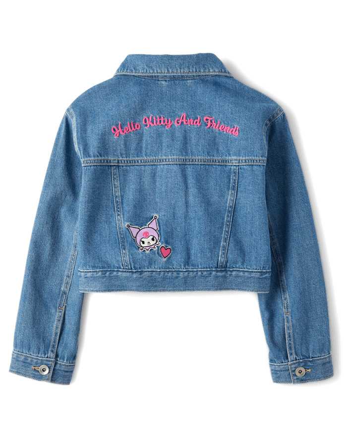 Girls Hello Kitty® And Friends Embroidered Denim Jacket