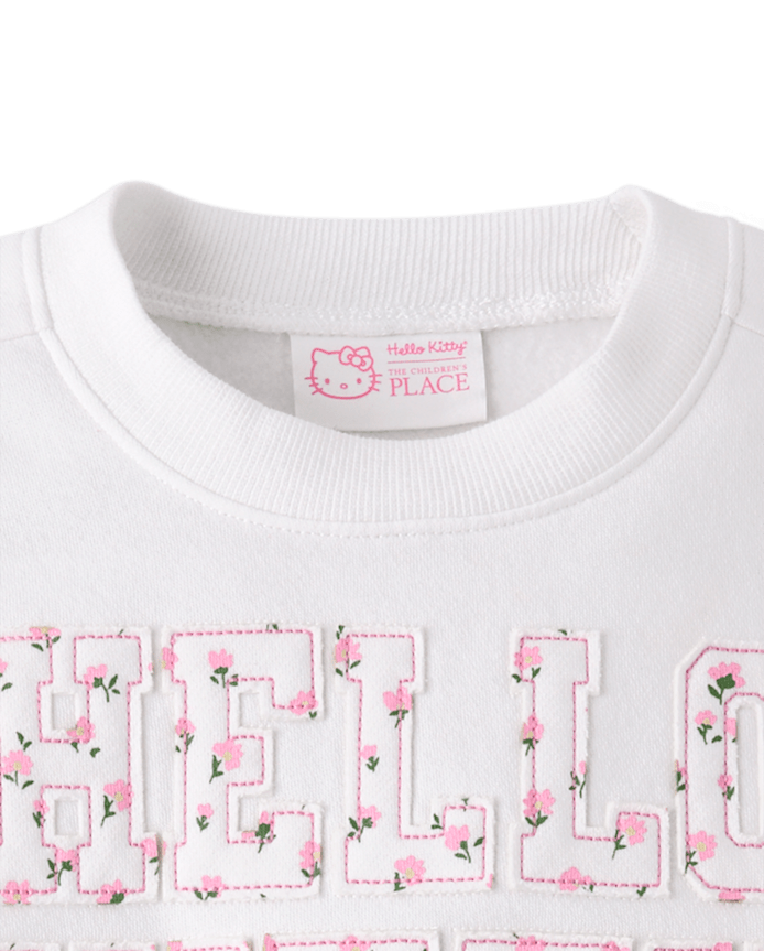 Girls Hello Kitty® Embroidered Premium Fleece Sweatshirt
