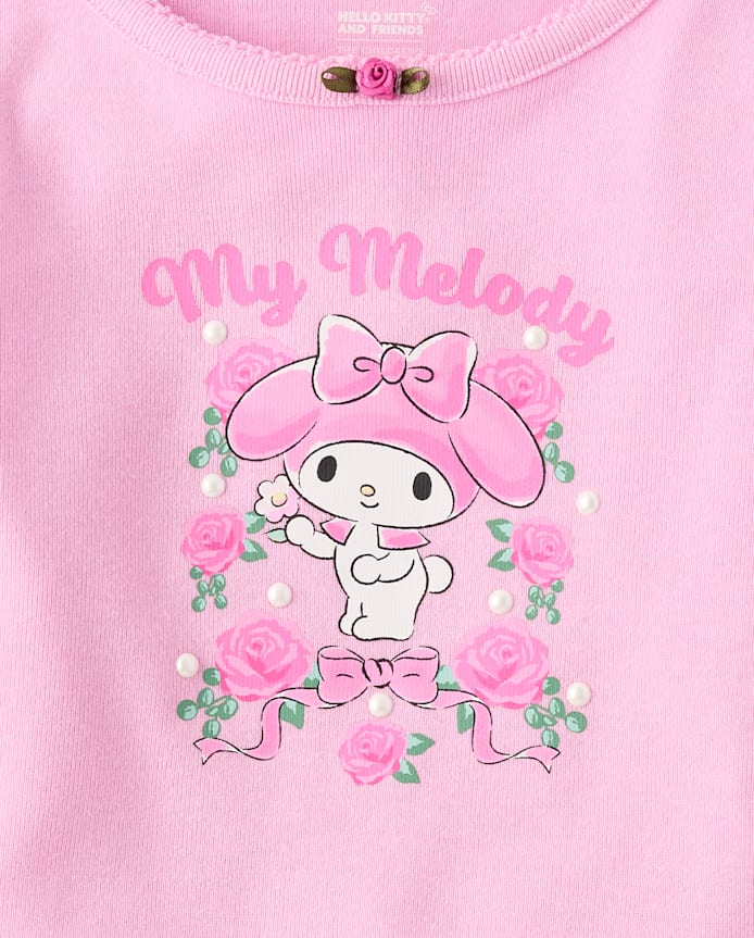 Girls Hello Kitty® Embellished Ribbed Baby Tee