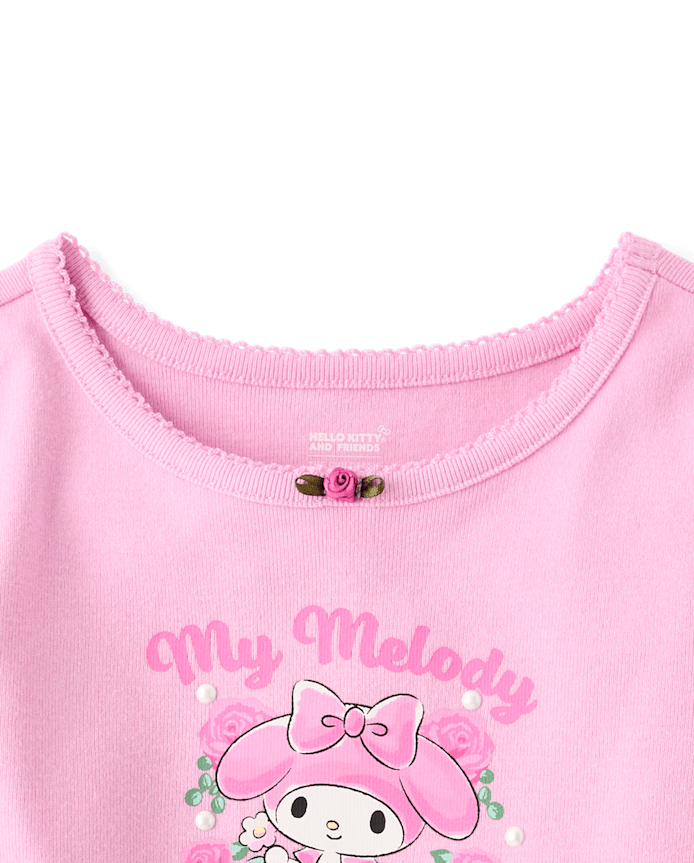 Girls Hello Kitty® Embellished Ribbed Baby Tee