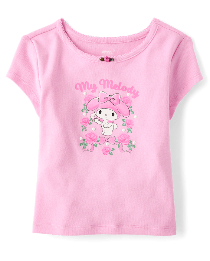 Girls Hello Kitty® Embellished Ribbed Baby Tee