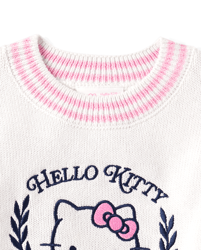 Girls Hello Kitty® Embroidered Sweater