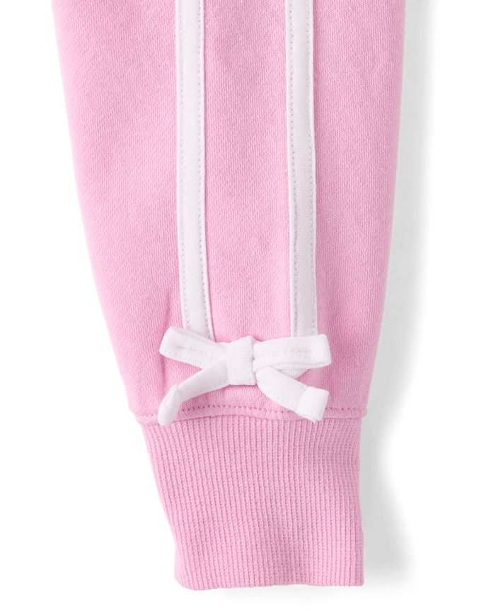 Girls Hello Kitty® Side Stripe Bow Premium Fleece Zip Up Hoodie