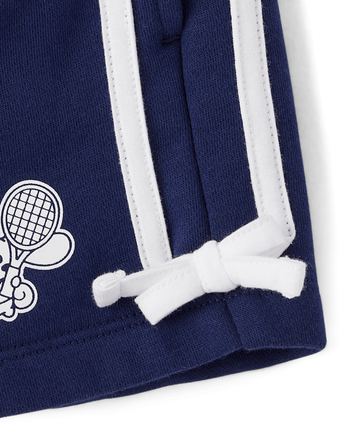 Girls Hello Kitty® Side Stripe Bow Premium Fleece Shorts