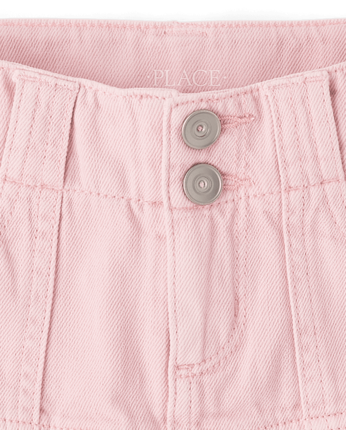 Girls Garment Dyed Denim Pleated Skort