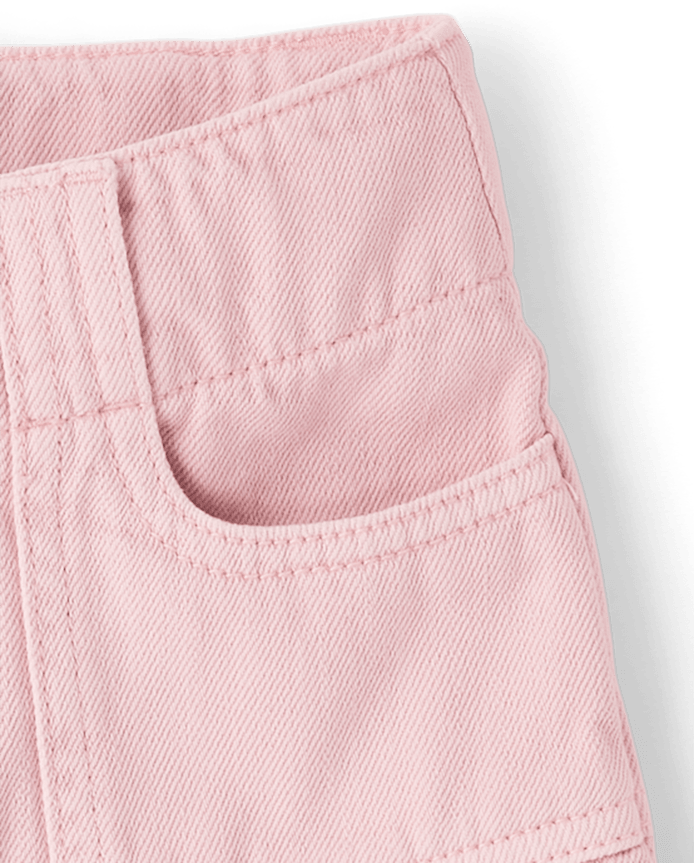 Girls Garment Dyed Denim Pleated Skort