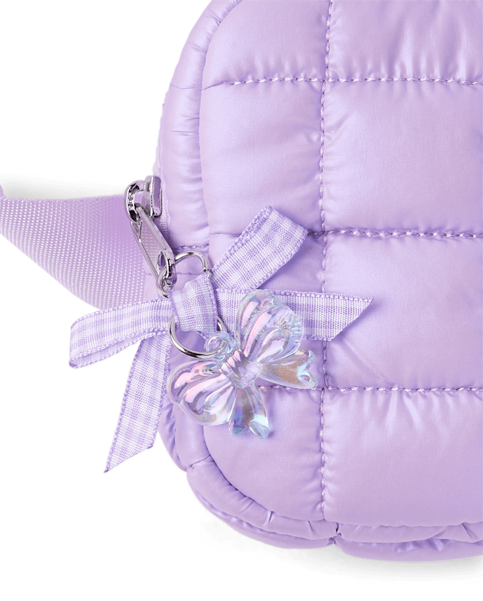 Girls Iridescent Quilted Belt Bag