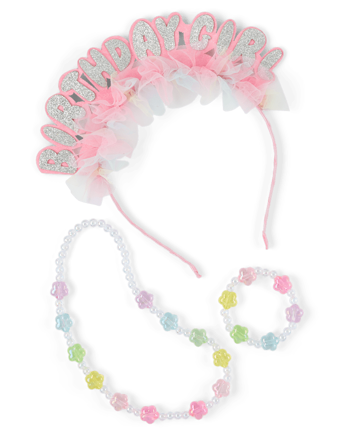 Girls Birthday Girl 3-Piece Accessories Set