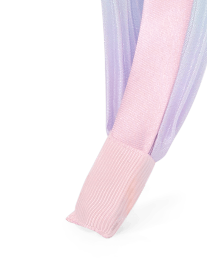Girls Rainbow Pleated Satin Top Knot Headband