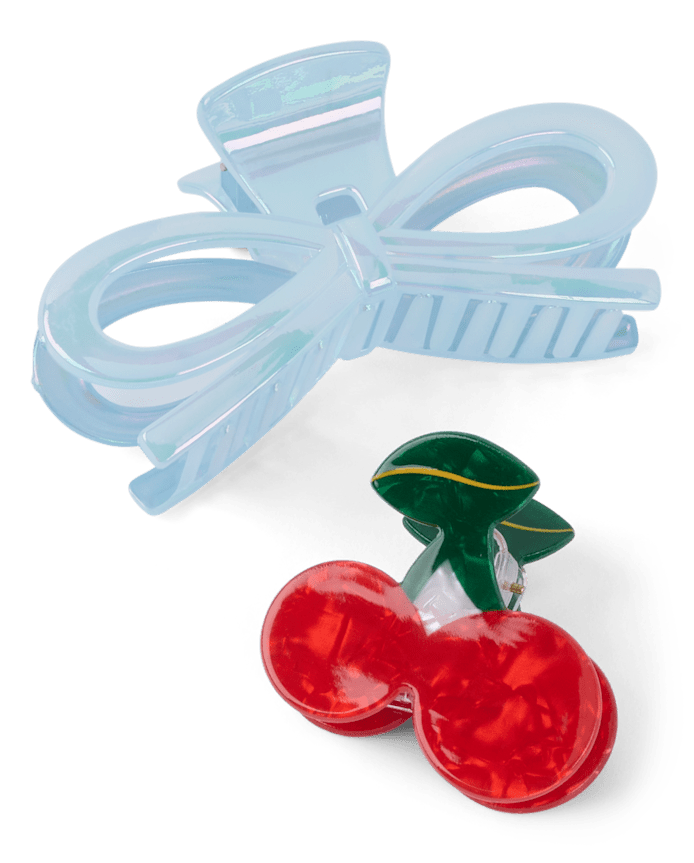 Girls Cherry Claw Clip 2-Pack