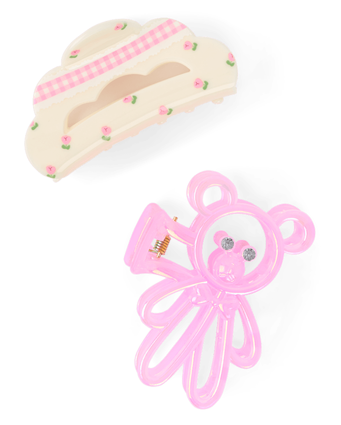 Girls Bear Claw Clip 2-Pack