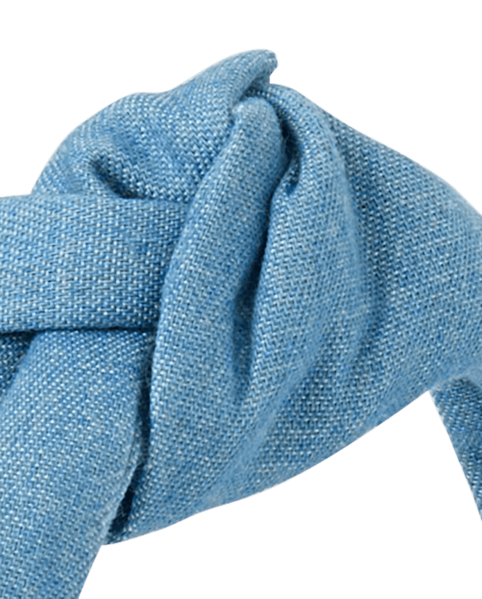 Girls Studded Floral Chambray Top Knot Headband