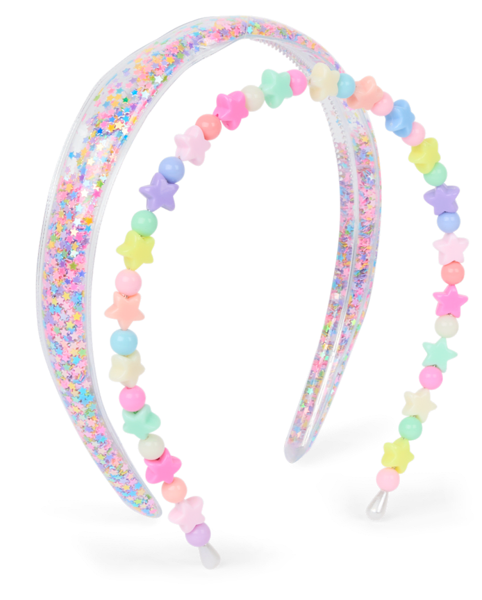 Girls Beaded Shakey Headband 2-Pack