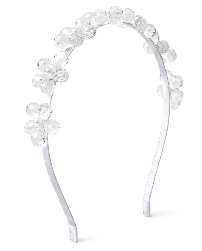 Girls Beaded Floral Headband
