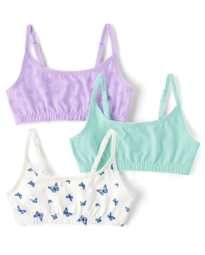 Girls Butterfly Bralette 3-Pack