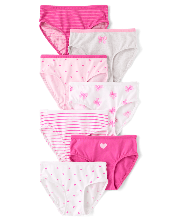 Toddler Girls Bow Brief Underwear 7-Pack