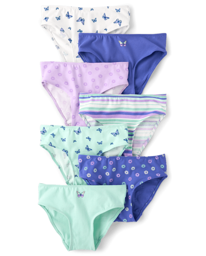 Girls Butterfly Bikini Underwear 7-Pack