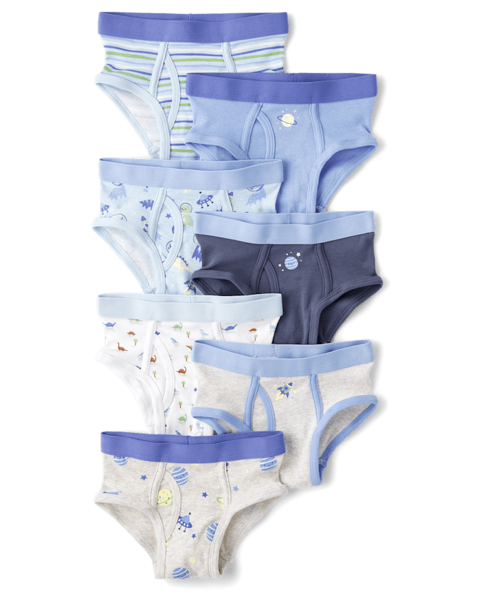 Toddler Boys Space Brief Underwear 7-Pack