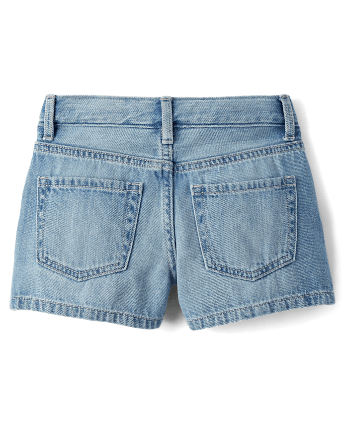 Girls Kuromi™ Rhinestone Denim Shortie Shorts