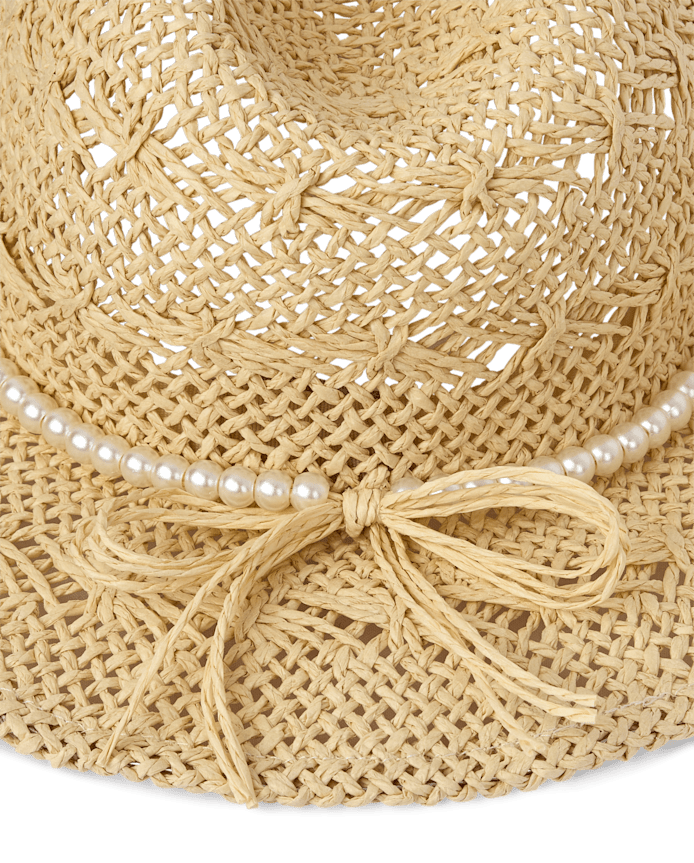 Girls Faux Pearl Cowgirl Hat