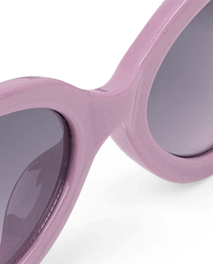 Girls Perforated Heart Cat Eye Sunglasses