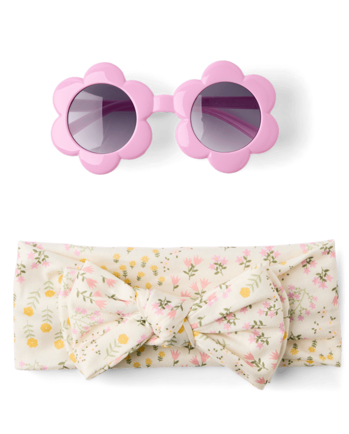 Baby Girls Floral 2-Piece Accessory Set