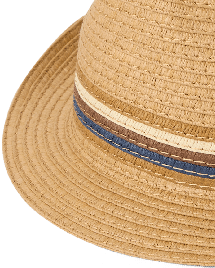 Boys Striped Fedora