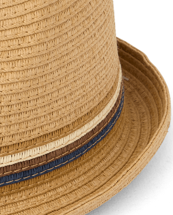Boys Striped Fedora