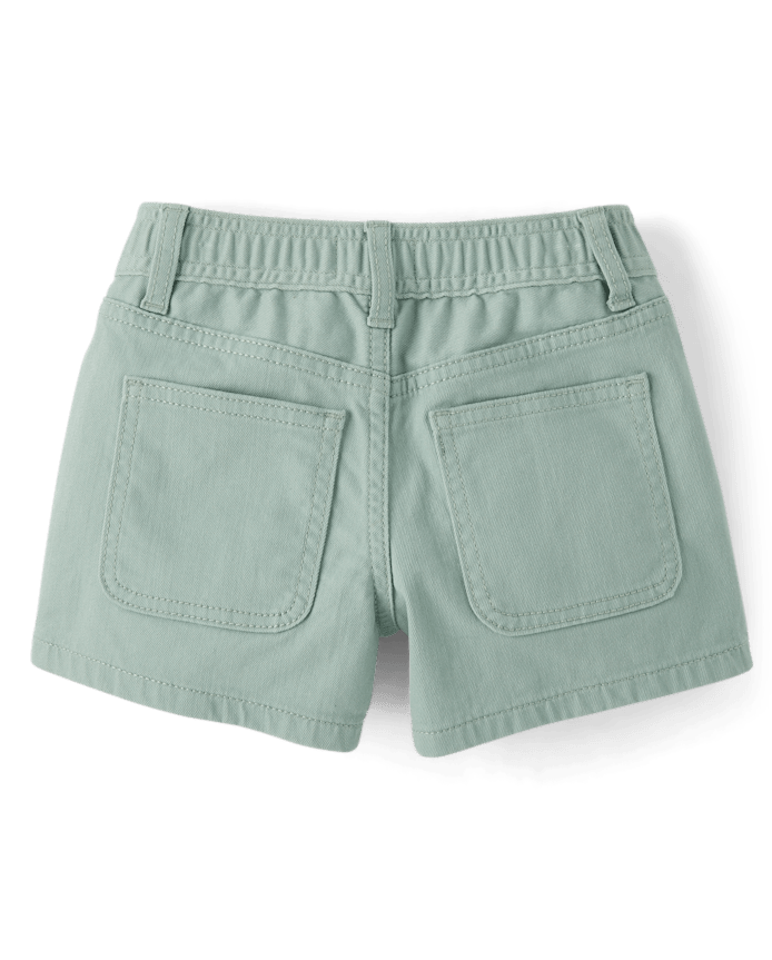 Girls Patch Pocket Relaxed Shortie Shorts