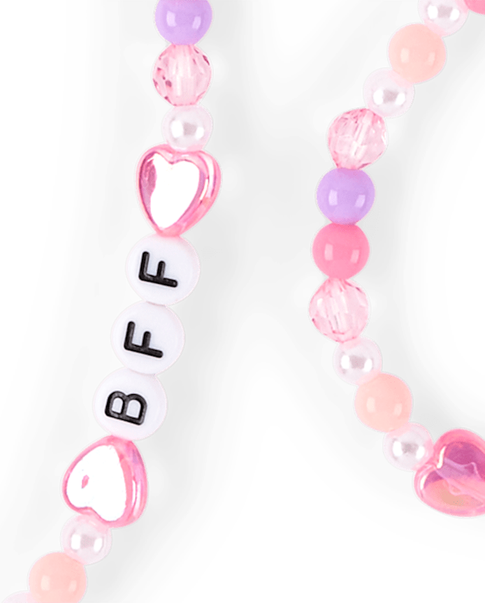 Girls Beaded BFF 4-Piece Jewelry Set