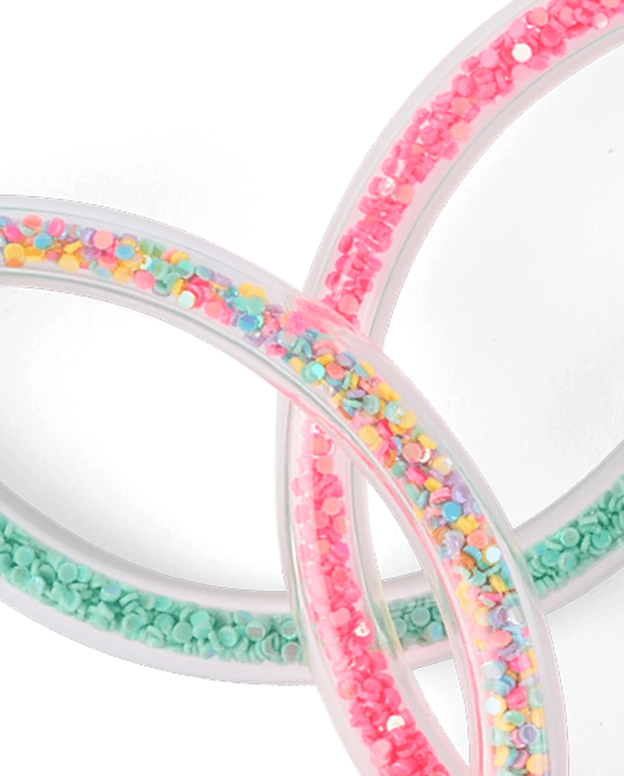 Girls Glitter Bangle 6-Pack