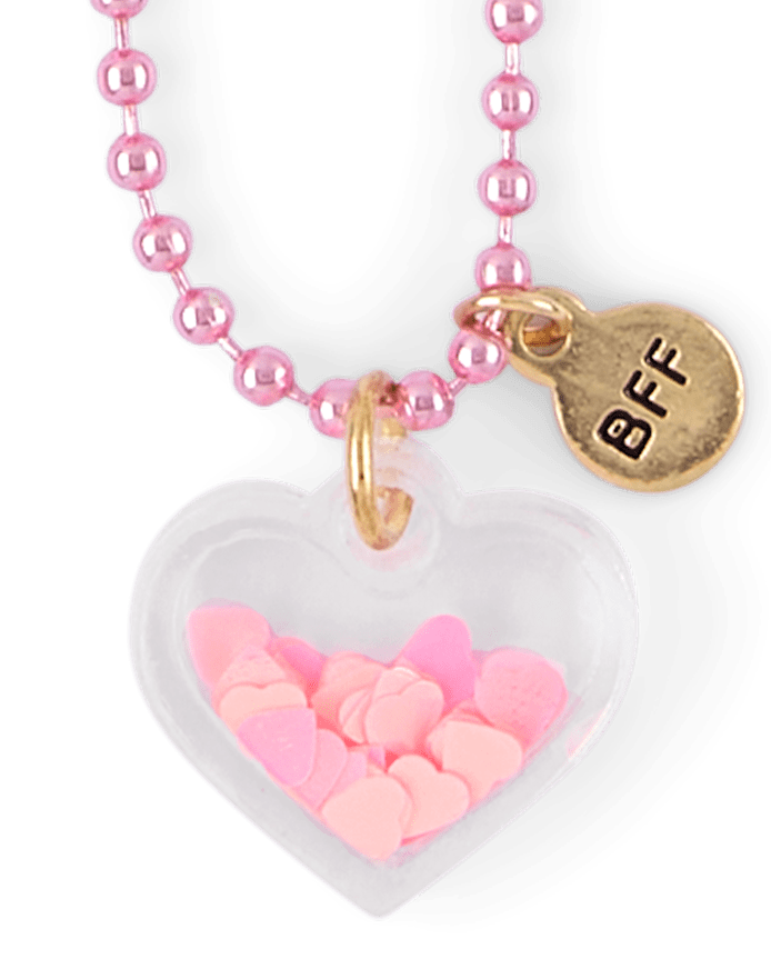 Girls Shakey Heart BFF Necklace 3-Pack