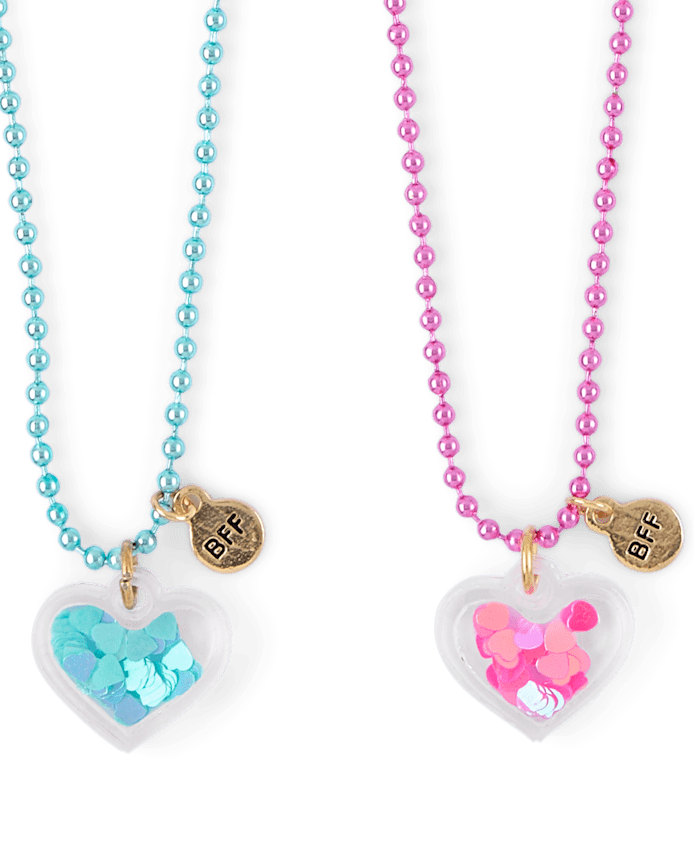 Girls Shakey Heart BFF Necklace 3-Pack
