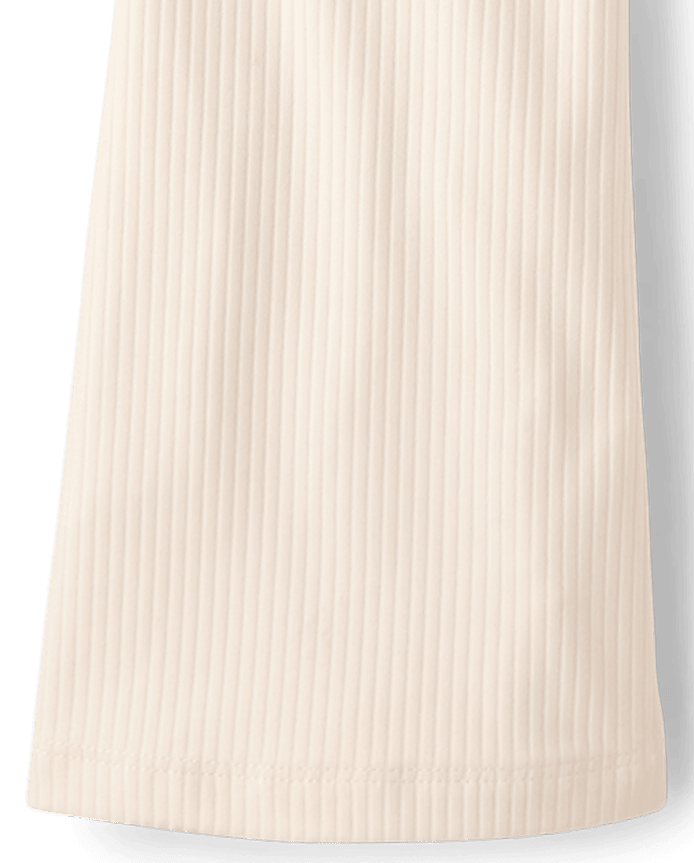 Girls Ribbed High Rise Flare Leggings