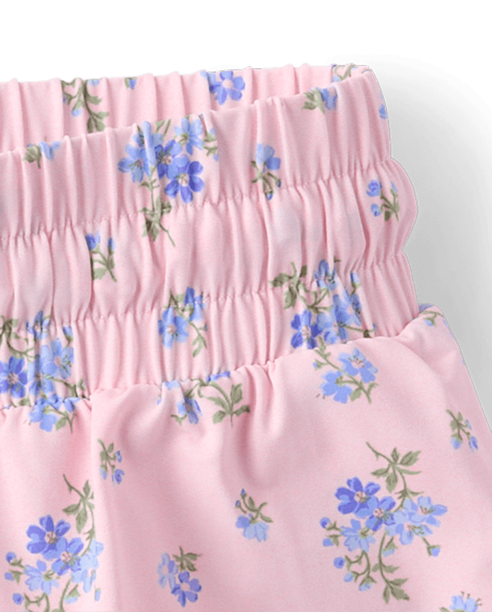 Girls Quick Dry Floral Flowy Shorts