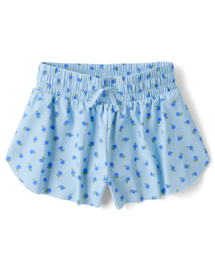 Girls Quick Dry Floral Flowy Shorts