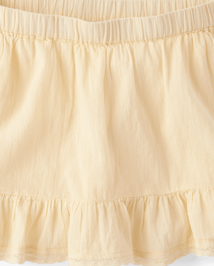 Girls Textured Ruffle Skort