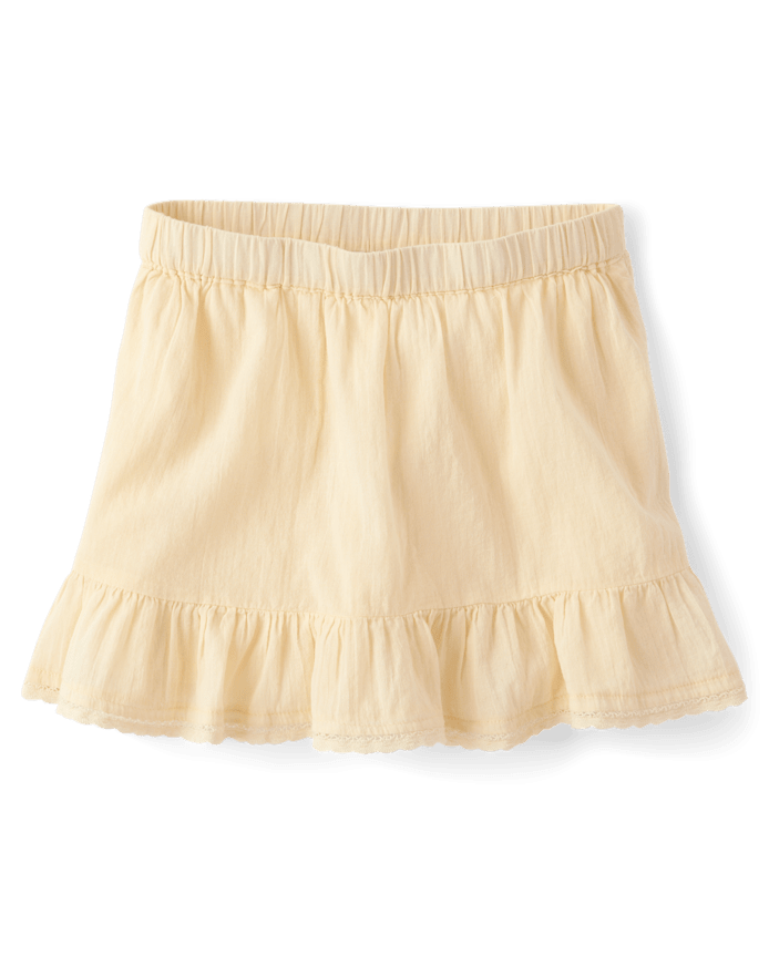 Girls Textured Ruffle Skort