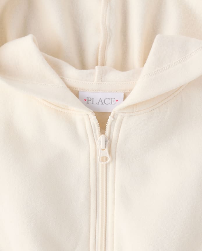 Girls Premium Fleece Zip Up Hoodie