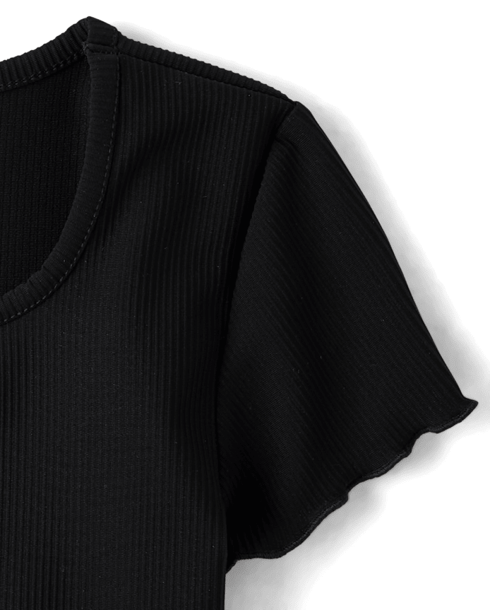 Girls Quick Dry Textured Ribbed Tee