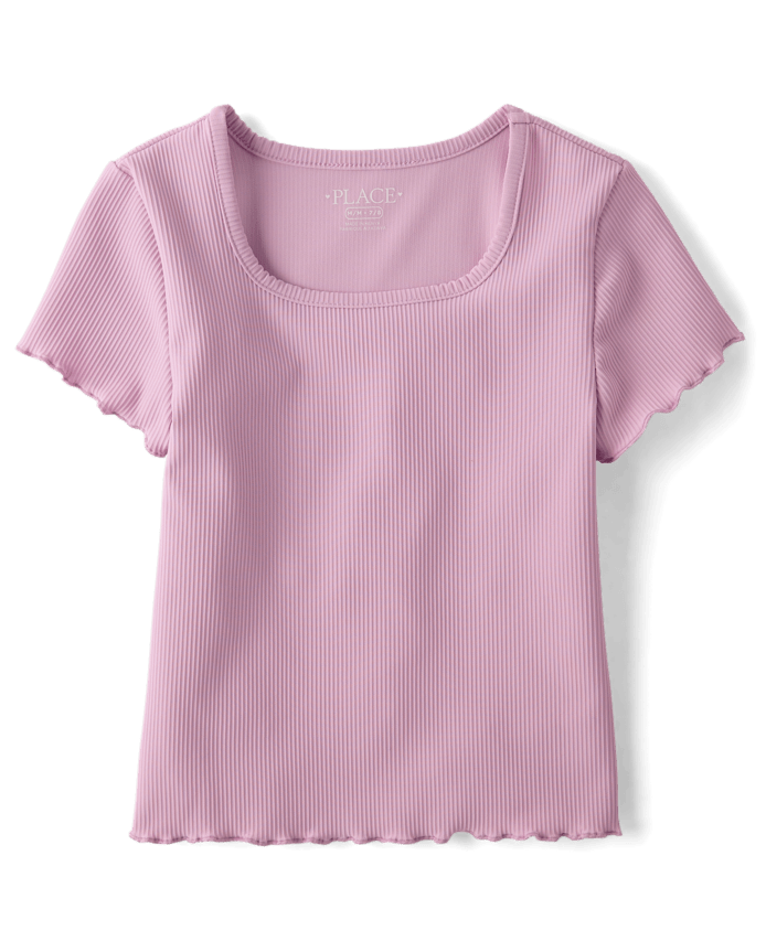 Girls Quick Dry Textured Ribbed Tee