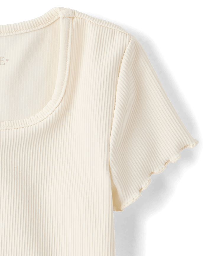 Girls Quick Dry Textured Ribbed Tee
