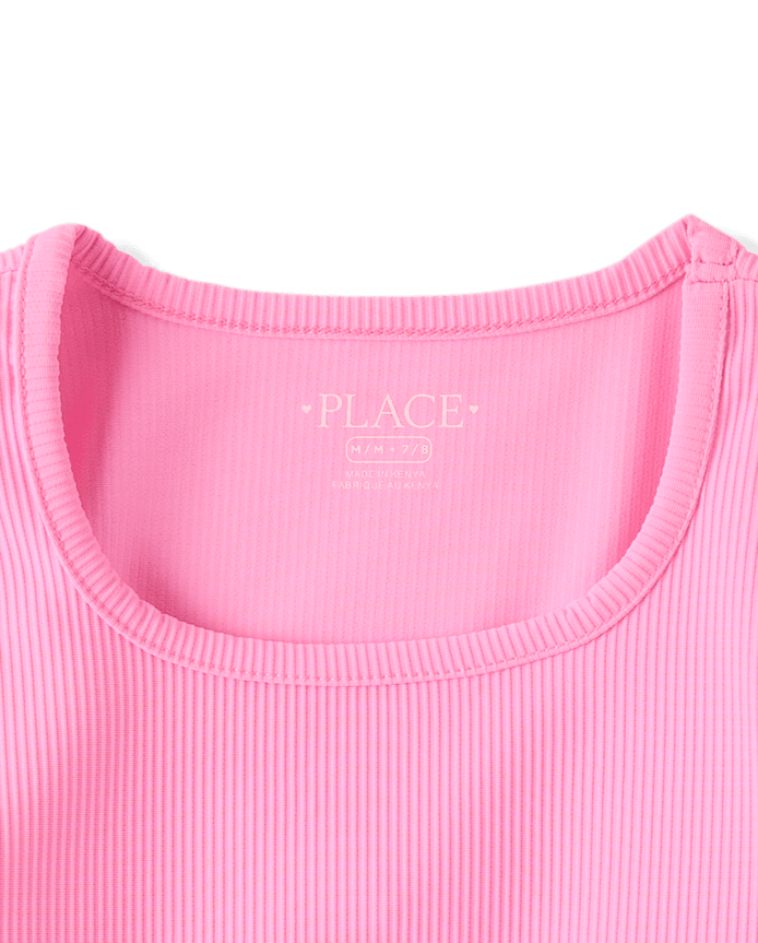 Girls Quick Dry Textured Ribbed Tee