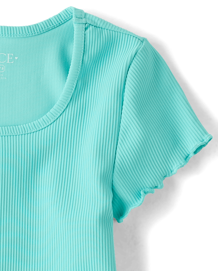 Girls Quick Dry Textured Ribbed Tee