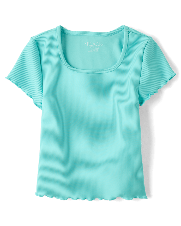 Girls Quick Dry Textured Ribbed Tee