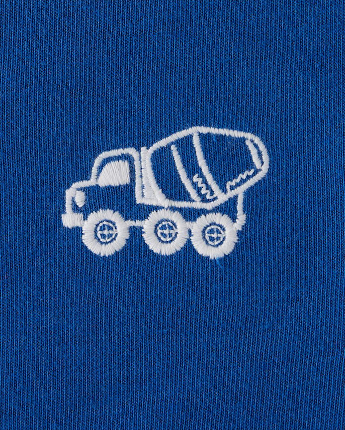 Baby And Toddler Boys Embroidered Construction Vehicle French Terry Sweatshirt