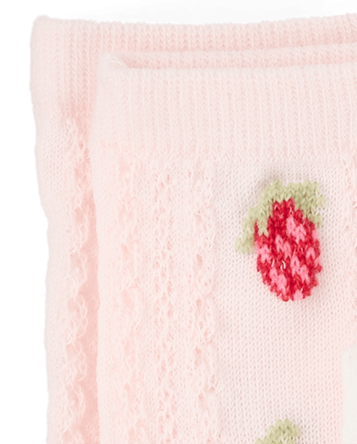 Girls Rosette Pointelle Midi Socks 2-Pack